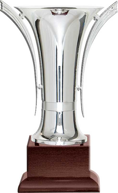 Silver Plated Trumpet Cup Timber base