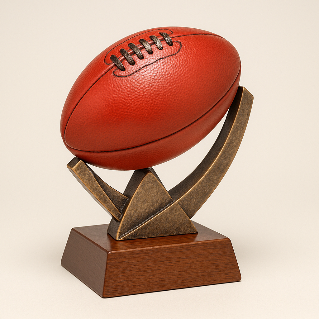 Discover Affordable Custom Ball Holders for Aussie Rules at Trophy Specialists