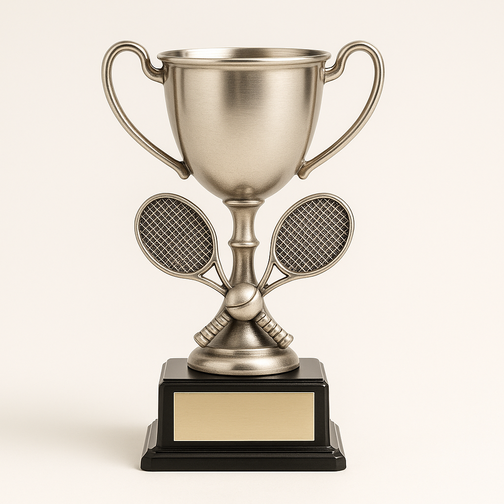 Celebrate Your Tennis Triumphs with Cups at Trophy Specialists